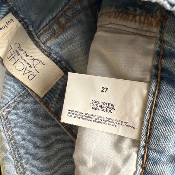 Rachel Roy Denim Boyfriend Size 27 Distressed Jeans 100% Cotton - Picture 6 of 7